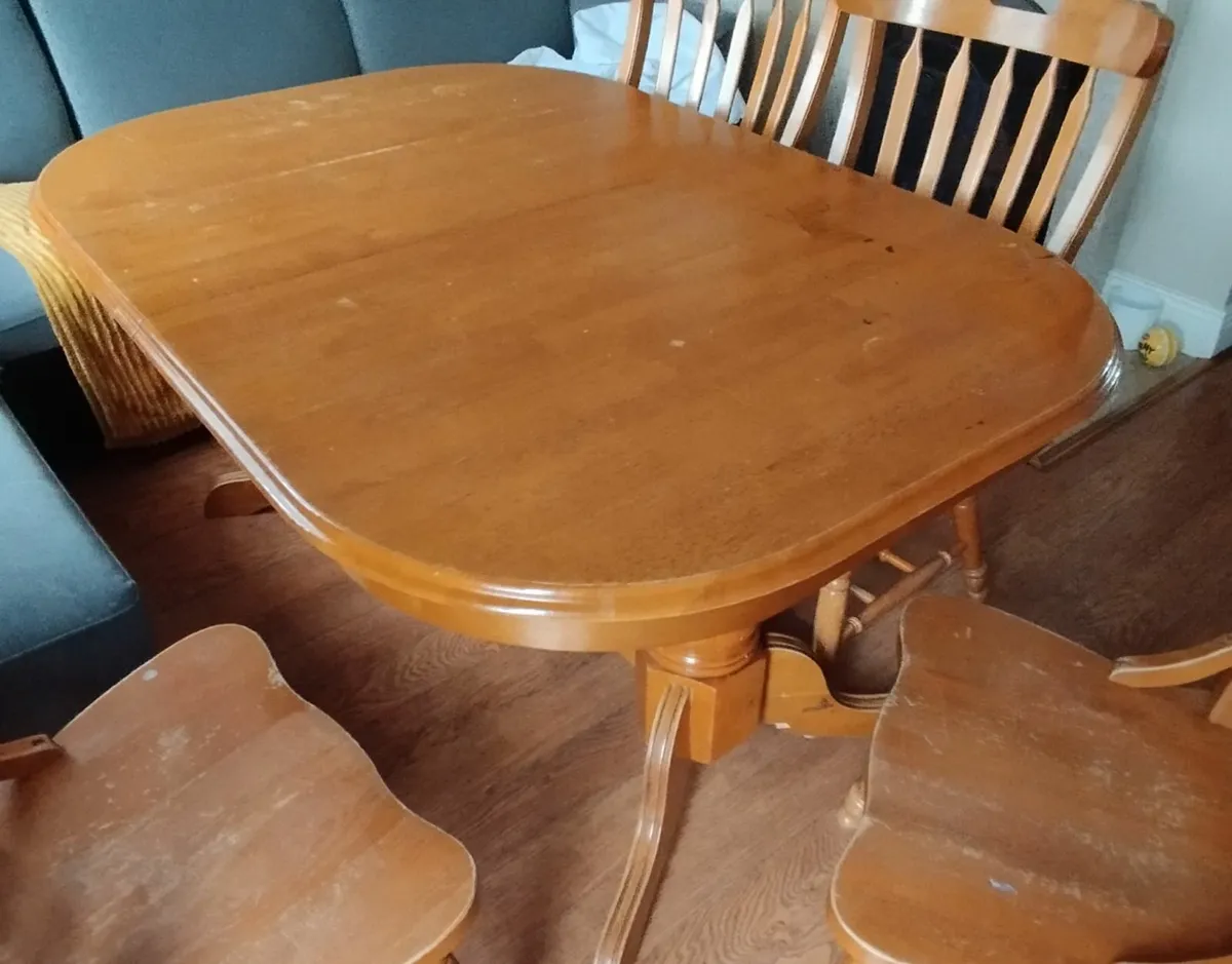Dinning table wooden extendable - Image 4