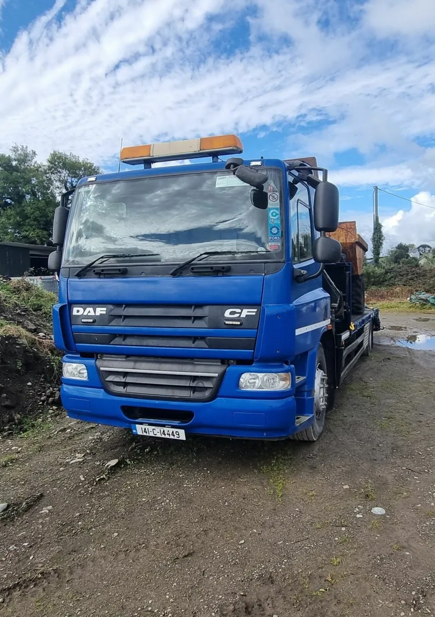 DAF CF 2014 Beavertail cheese wedge, Hiab crane - Image 1