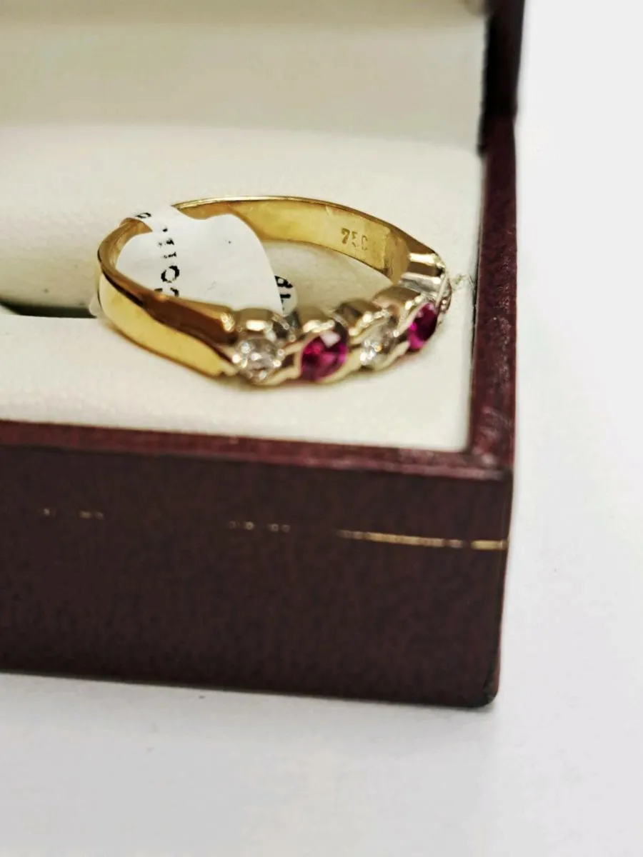 18K Pink Ruby Ring 18CT - Image 3