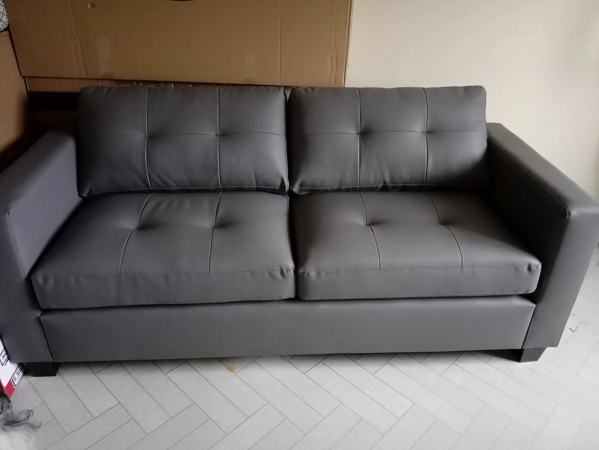 New Grey 3 Seater Sofa - Image 1