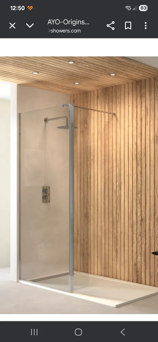 Shower Door Brushed Brass - Image 1