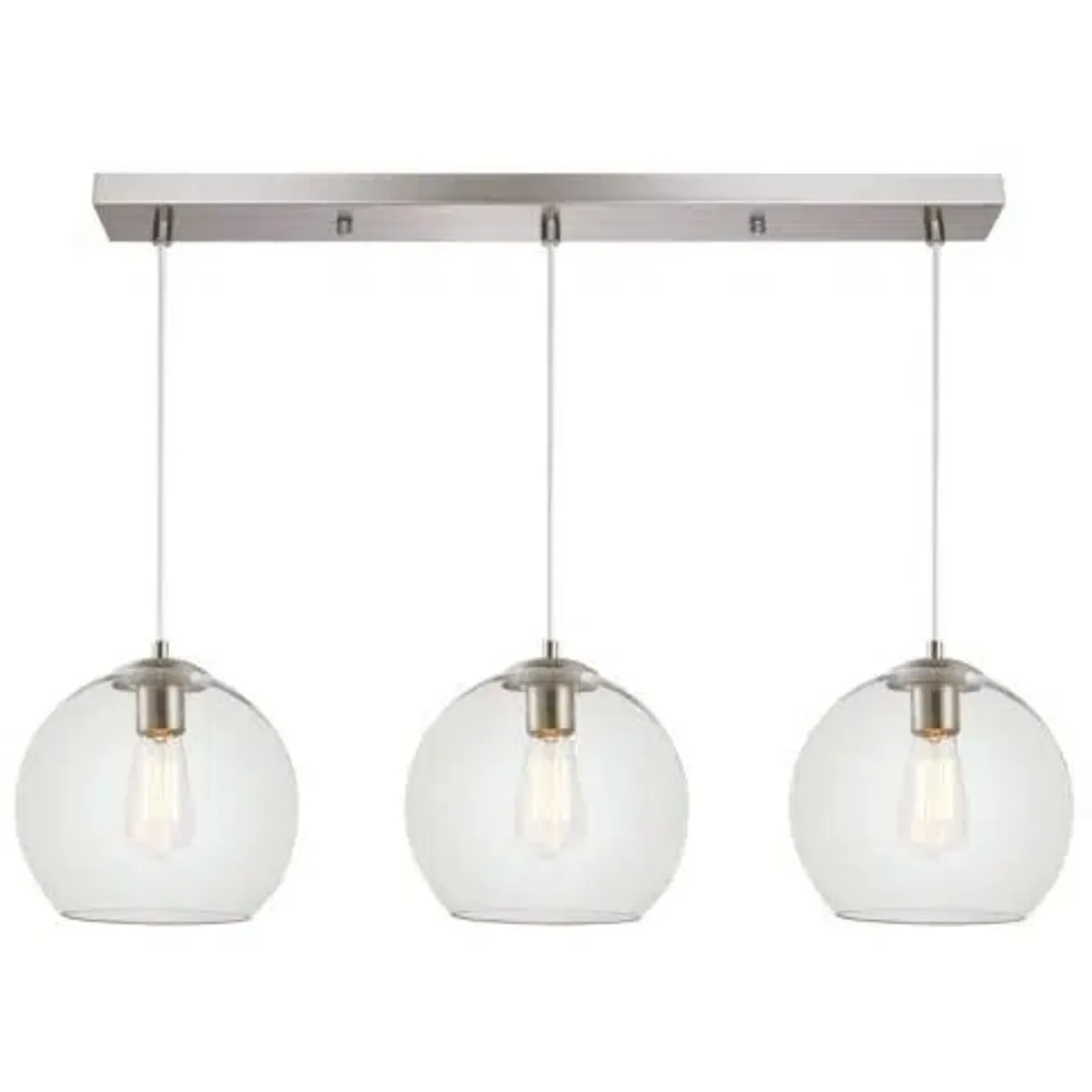 kitchen light- 3 chrome globe lights - Image 1