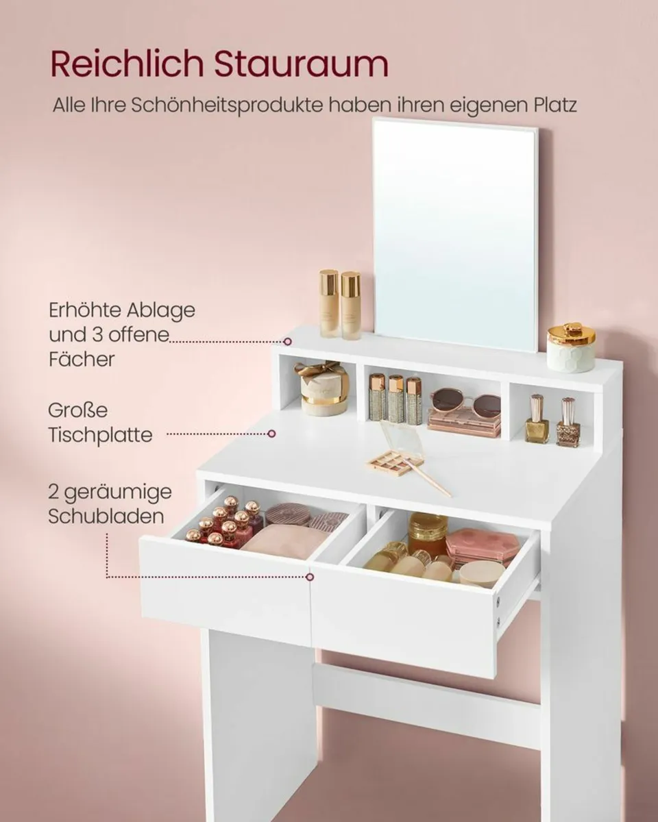 Dressing table with mirror - Image 2