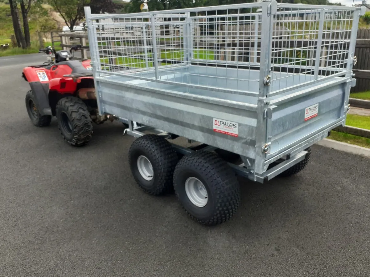 quad trailers  tippers manual hydraulic - Image 1