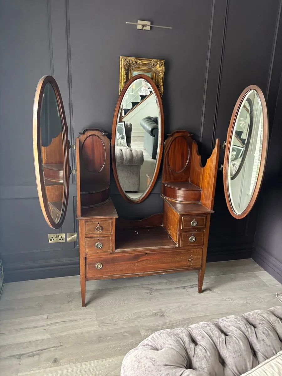Dresser with mirrors antique - Image 1