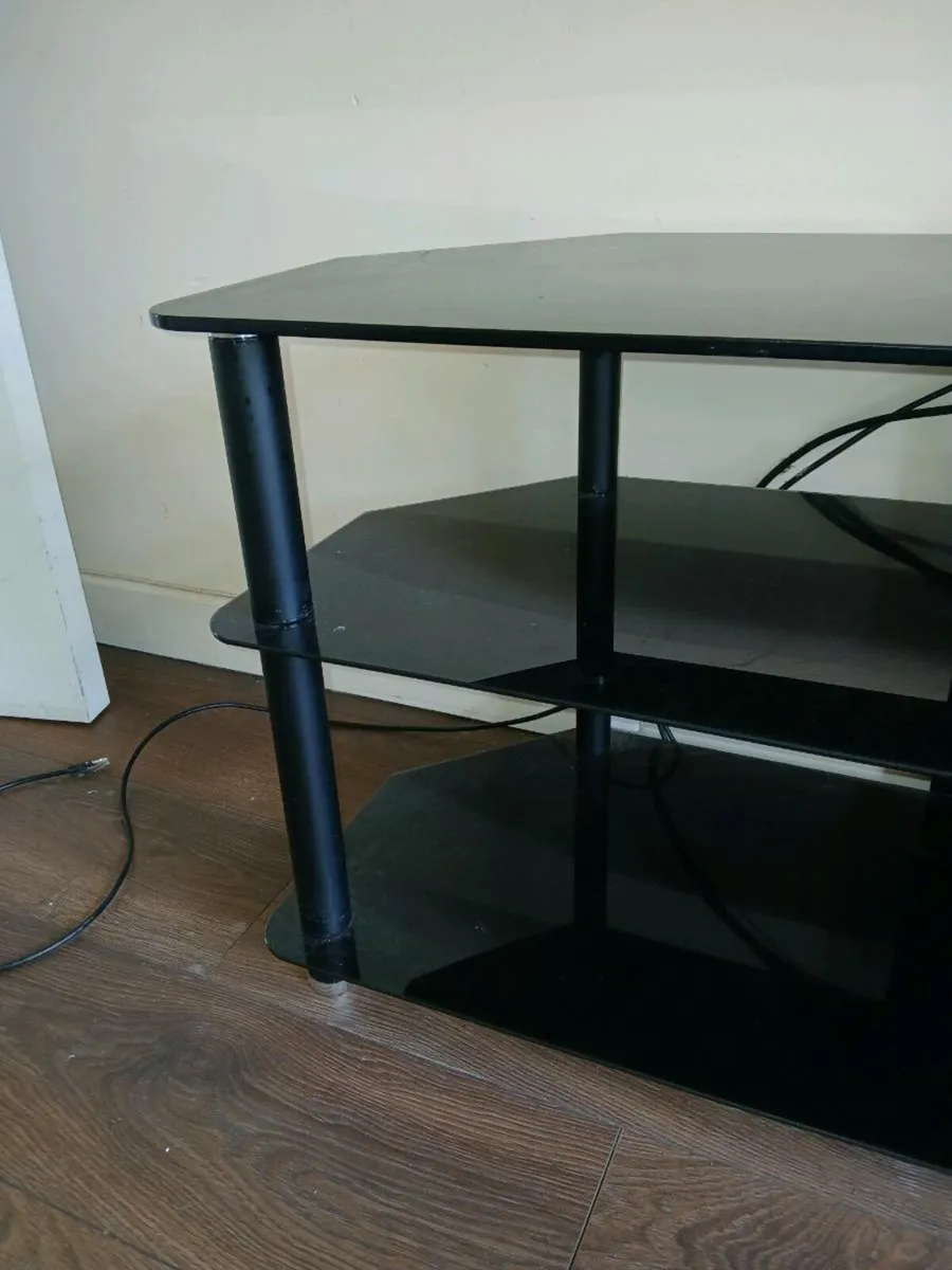 Glass 3 tiered tv stand - Image 1