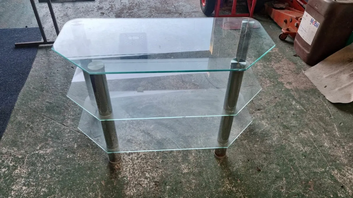 GLASS TV STAND - Image 1