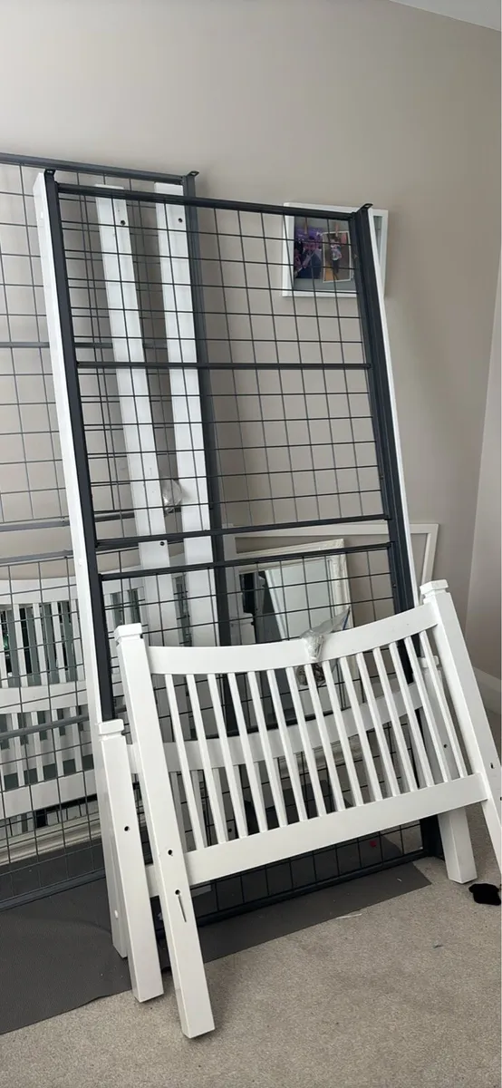Single bed frame white - Image 3