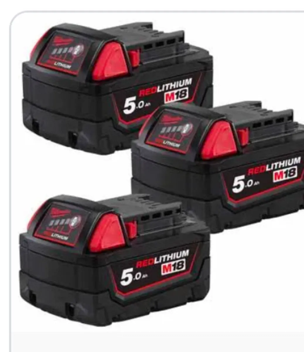 Milwaukee 18v 5ah x3 new