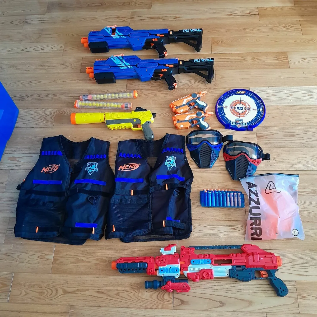Nerf guns/ face guards/jackets - Image 1