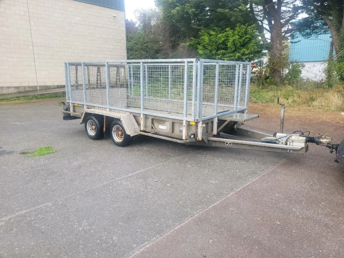 2018 ifor Williams plant trailer with high sides - Image 1