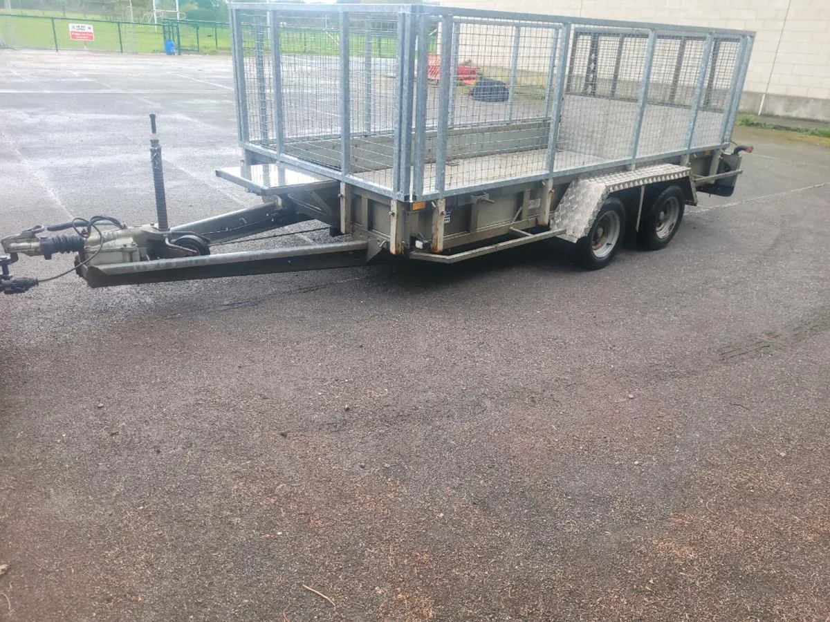 2018 ifor Williams plant trailer with high sides - Image 2