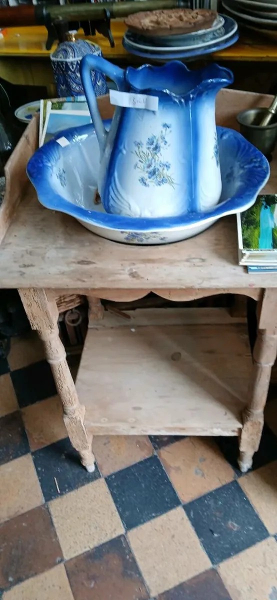 Antique pine washstand - Image 2