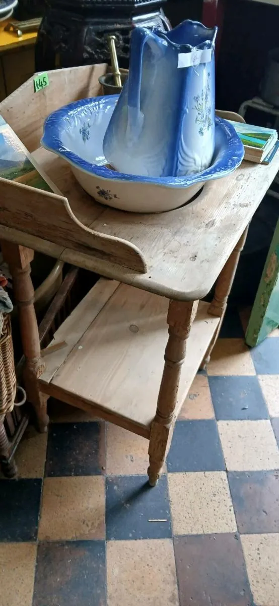 Antique pine washstand - Image 3