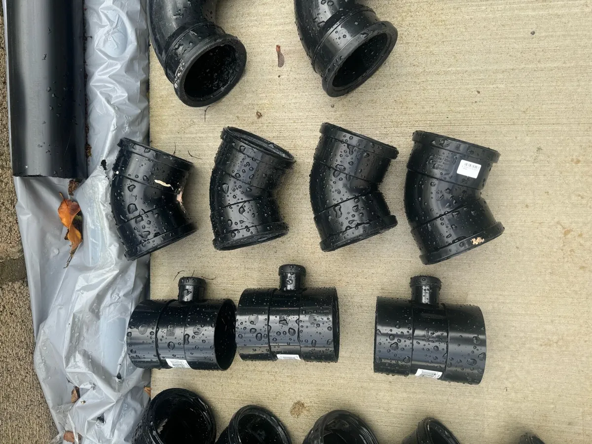 Black 4" Soil Pipes & Multiple Fittings - Image 3