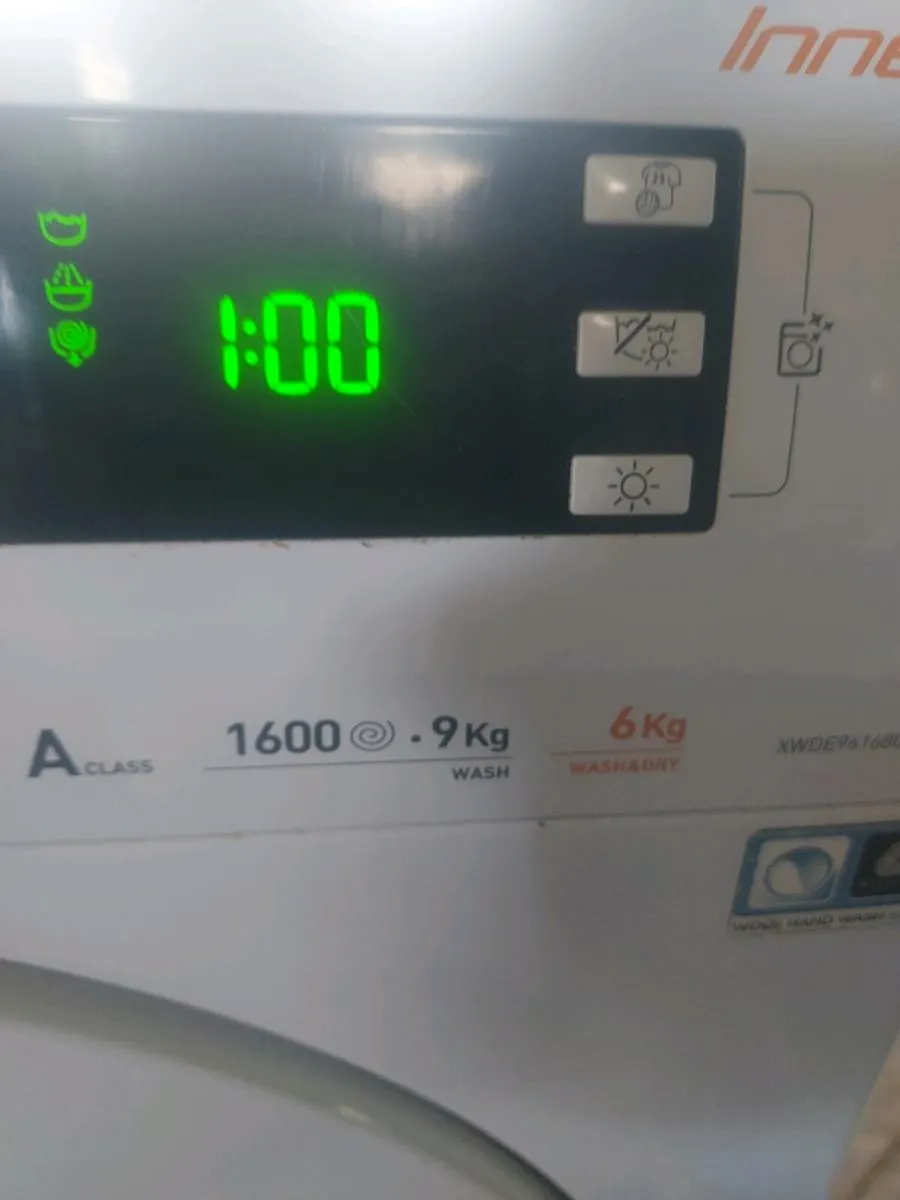 Indiset 9kg 1600 spin washer - Image 2