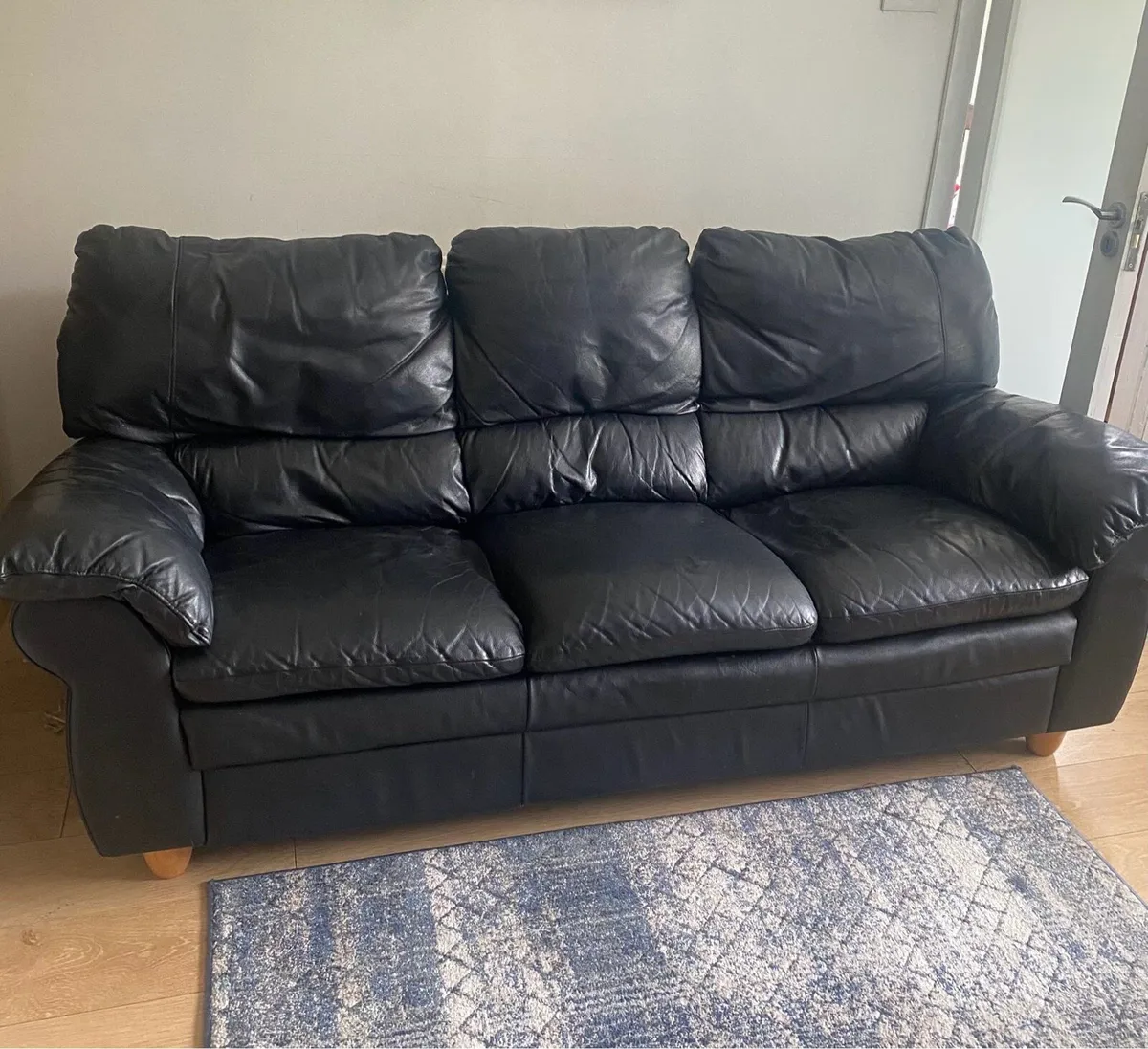 3 seater leather sofa