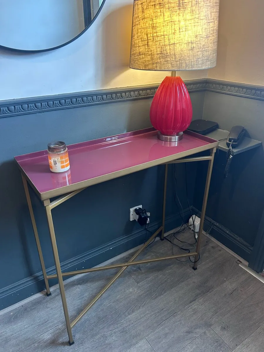 Hall table and lamp