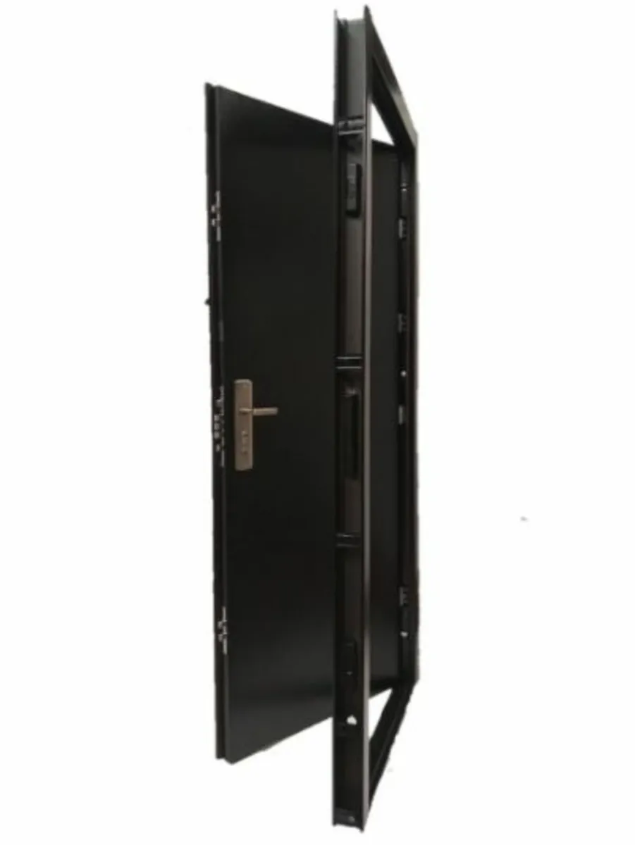 pedestrian  security  door,  black - Image 1
