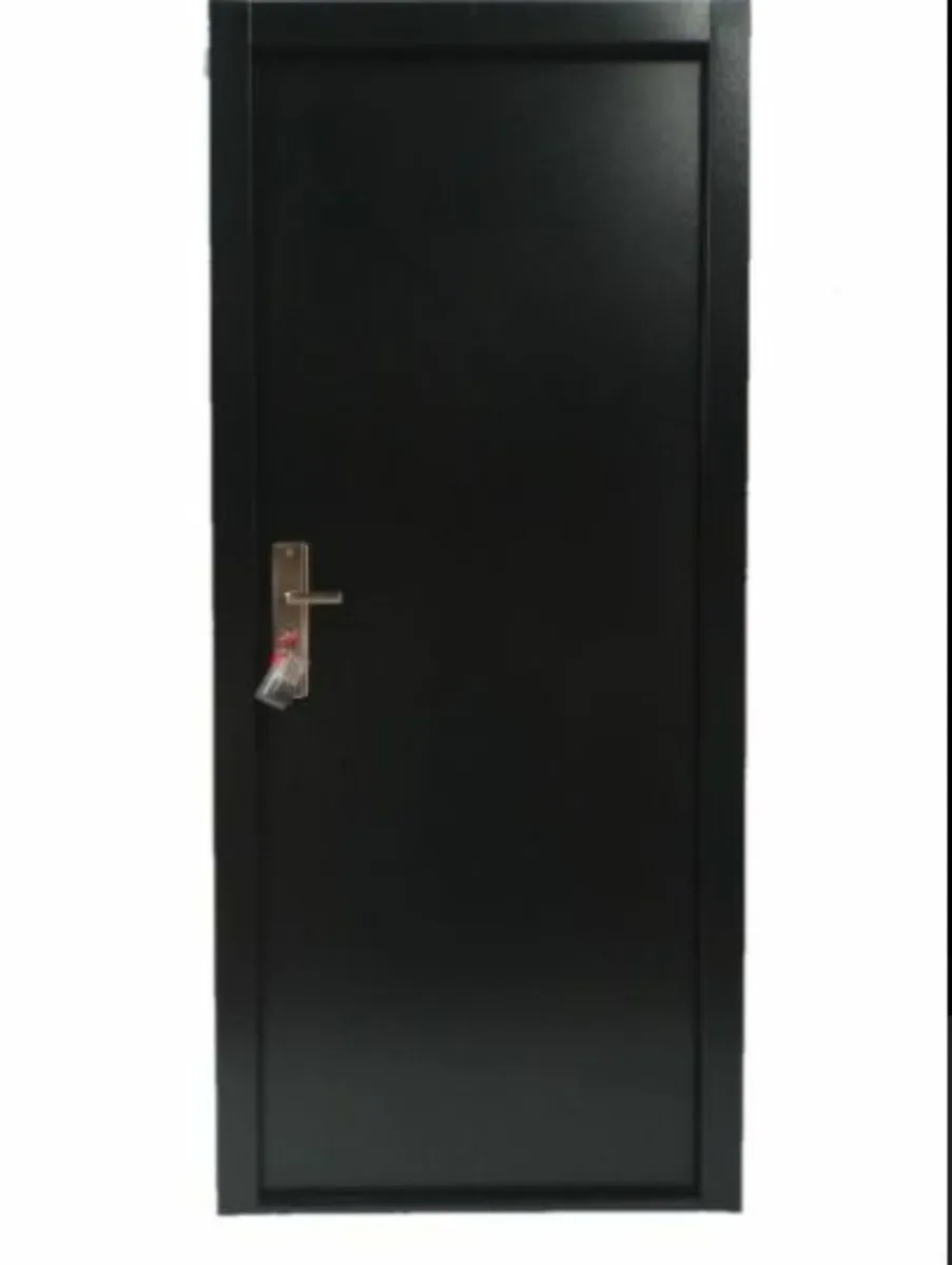 pedestrian  security  door,  black - Image 2