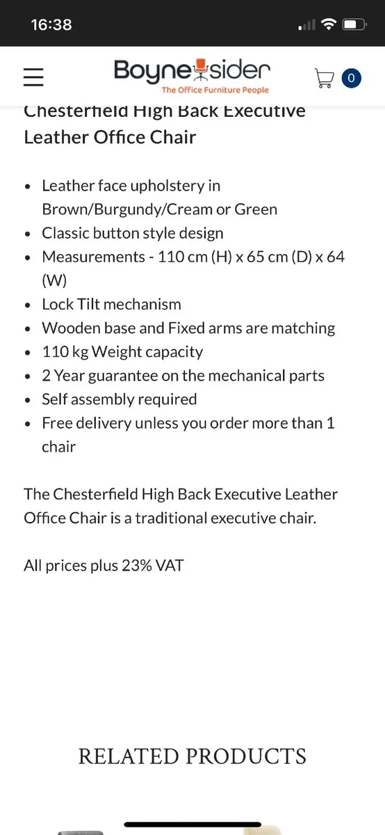 Leather Desk chairs - Image 2