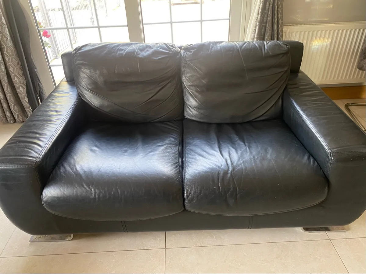 3 & 2. Leather sofas - Image 4