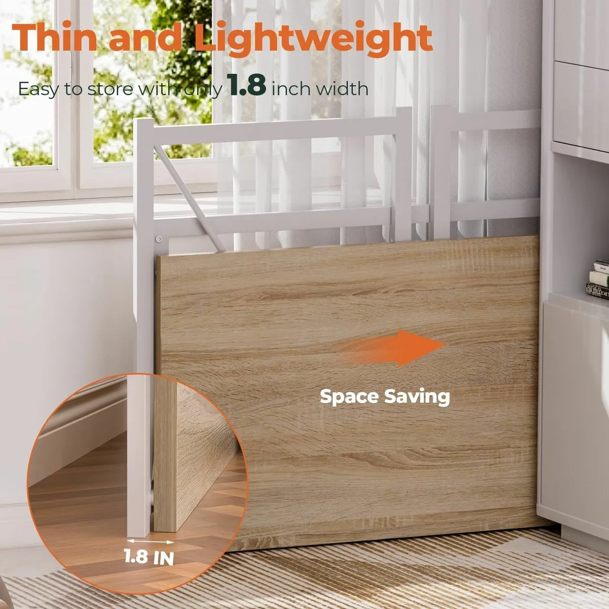 Small Folding Desk 80 cm Foldable Desks Storage Ba - Image 4
