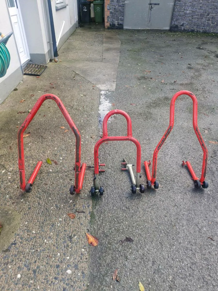 3 x Motorbike Race Paddock stands - Image 1