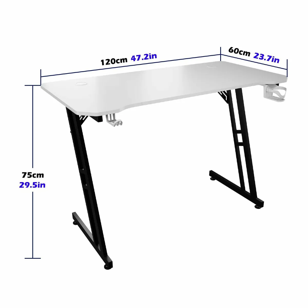 Gaming Desk 120 x 60cm Large Computer Table PC for - Image 3
