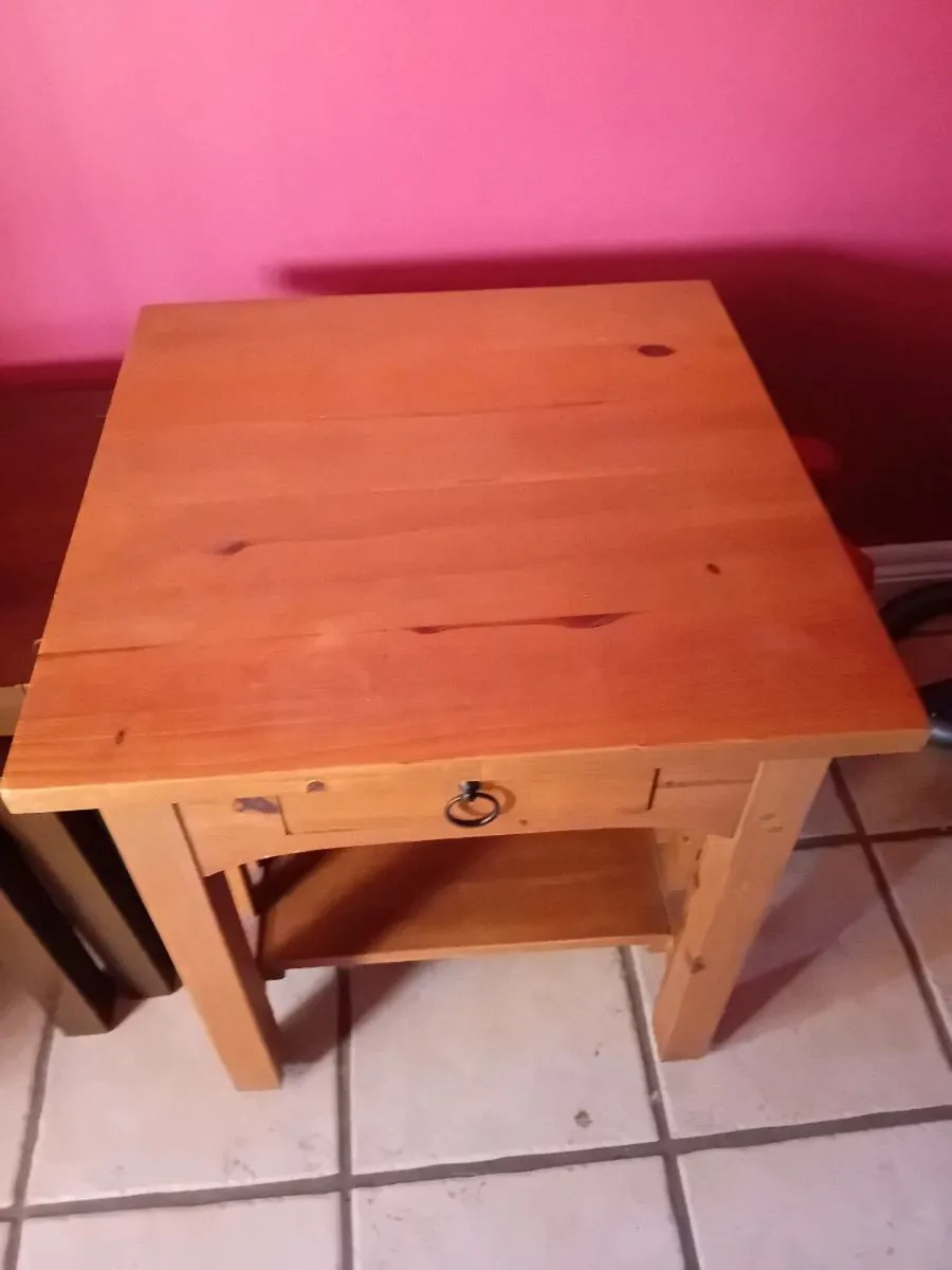 Hall table solid pine large