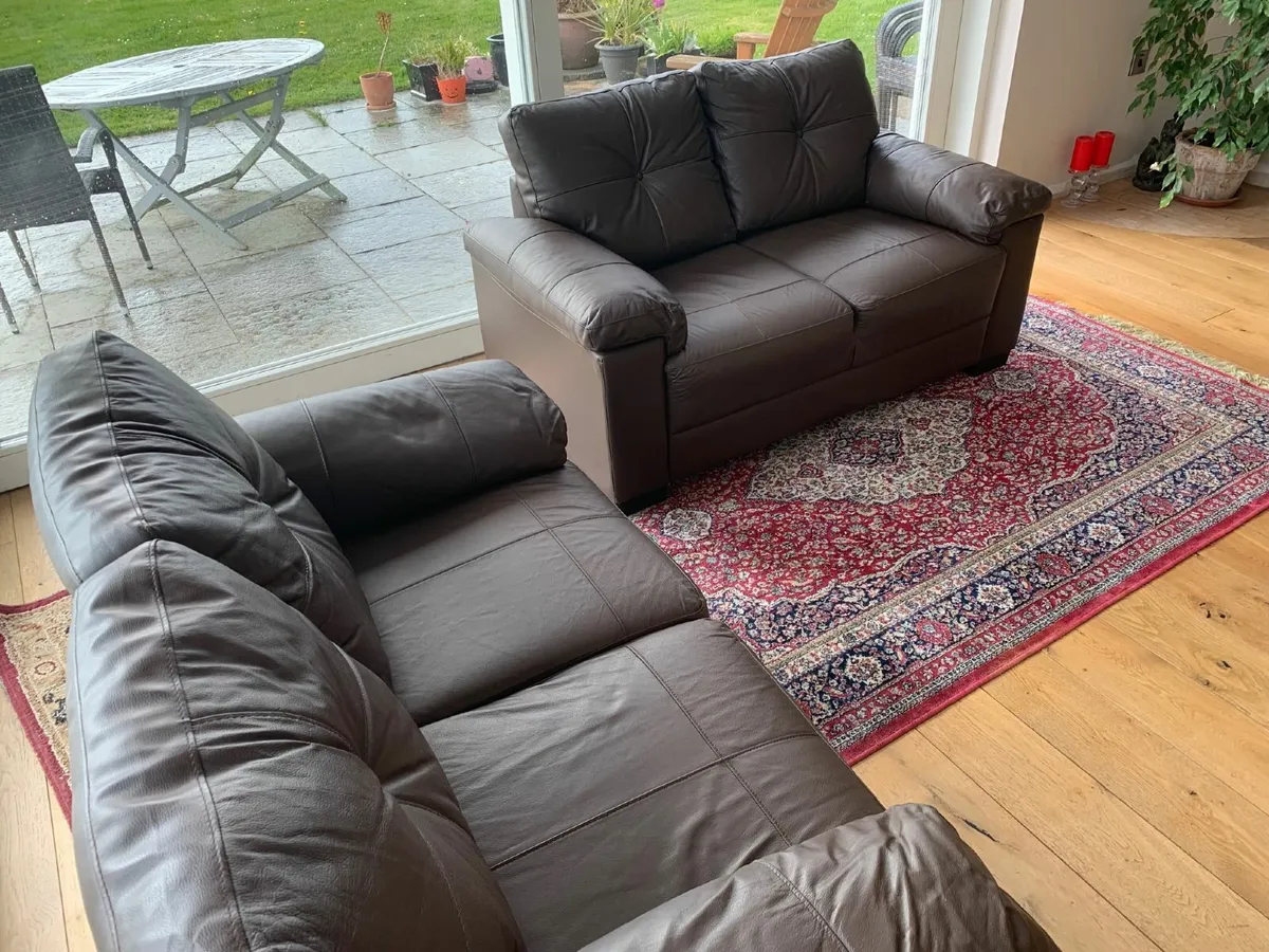 2 x 2 nr sofas - Vinyl, Black, Waterford area - Image 4