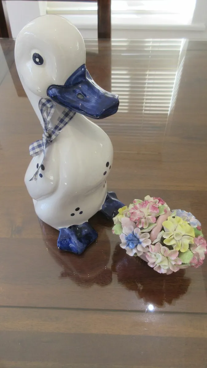 vintage ornment flowers Duck cottage gifts  unique - Image 4