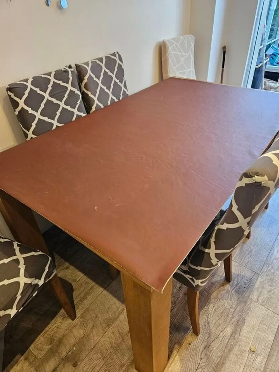 oak wooden table and chair, 6 to 8 people, extendable - Image 4