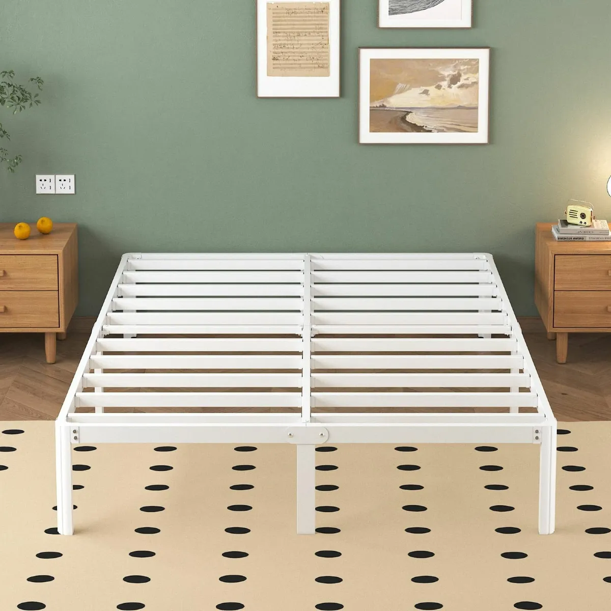 King Size Bed Frame 305 cm High Rounded Corner Leg - Image 1