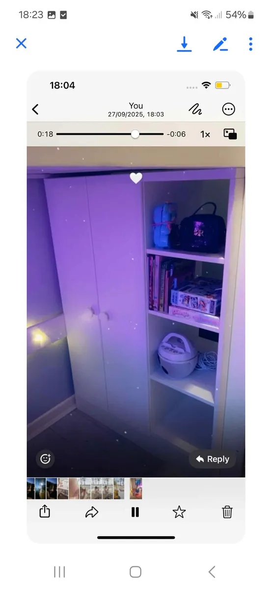 Kids loft bed with desk and wardrobe - Image 2