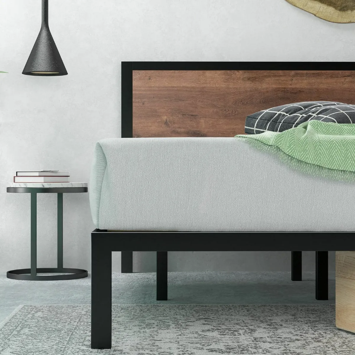Mory Single Bed frame - 90x190 cm 30 Height Metal - Image 3