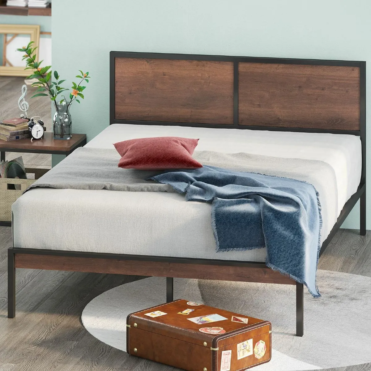 Mory Single Bed frame - 90x190 cm 30 Height Metal - Image 1