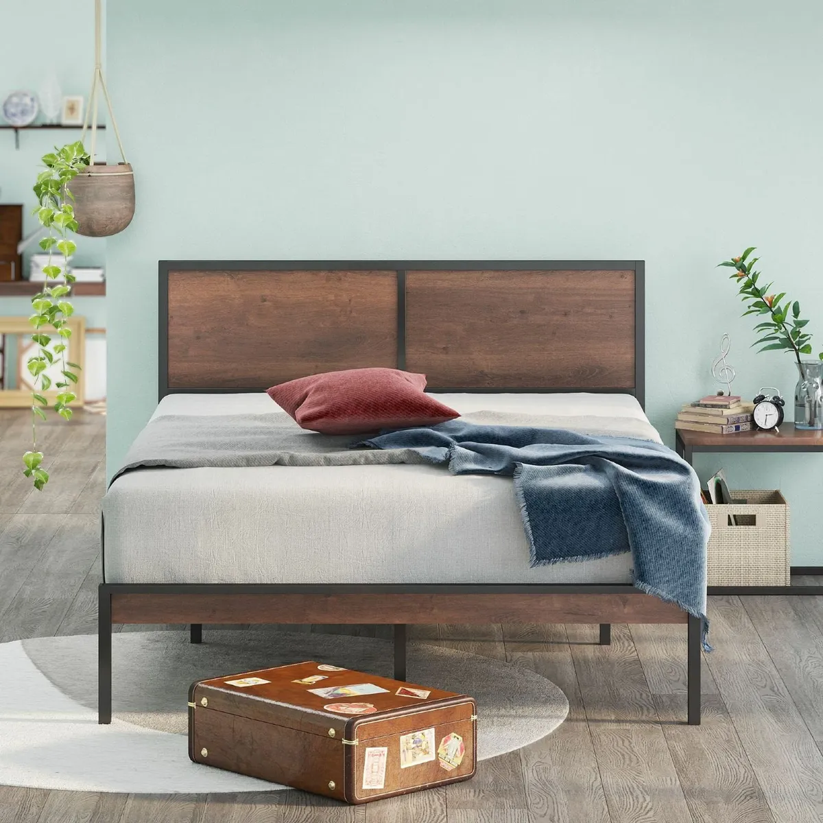 Mory Single Bed frame - 90x190 cm 30 Height Metal - Image 3