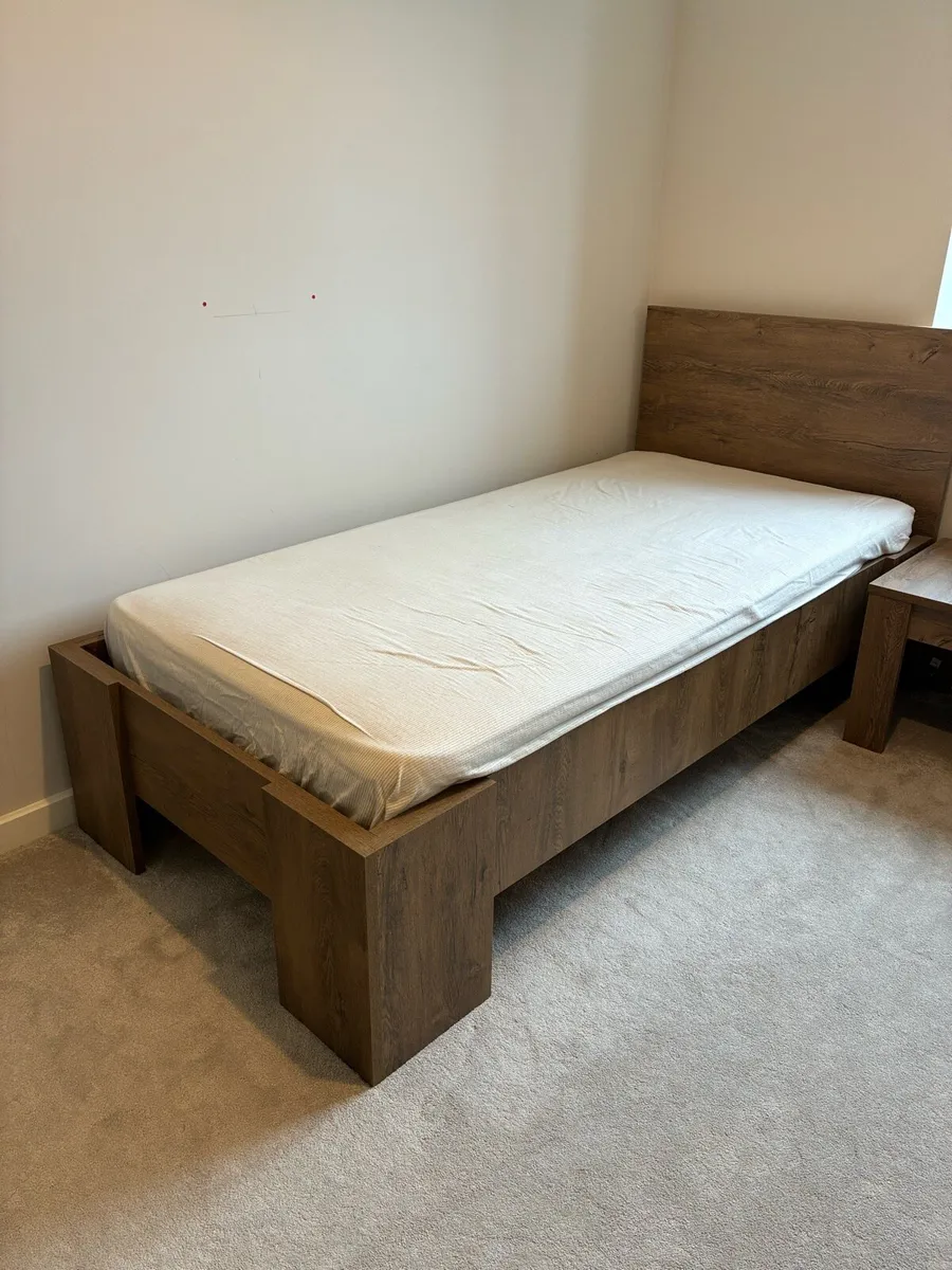 Single Bed Frame with Mattress and Bedding - Image 4