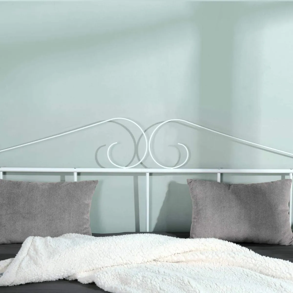 Metal Day Bed Frame 90 x 190cm Single Headboard an - Image 4