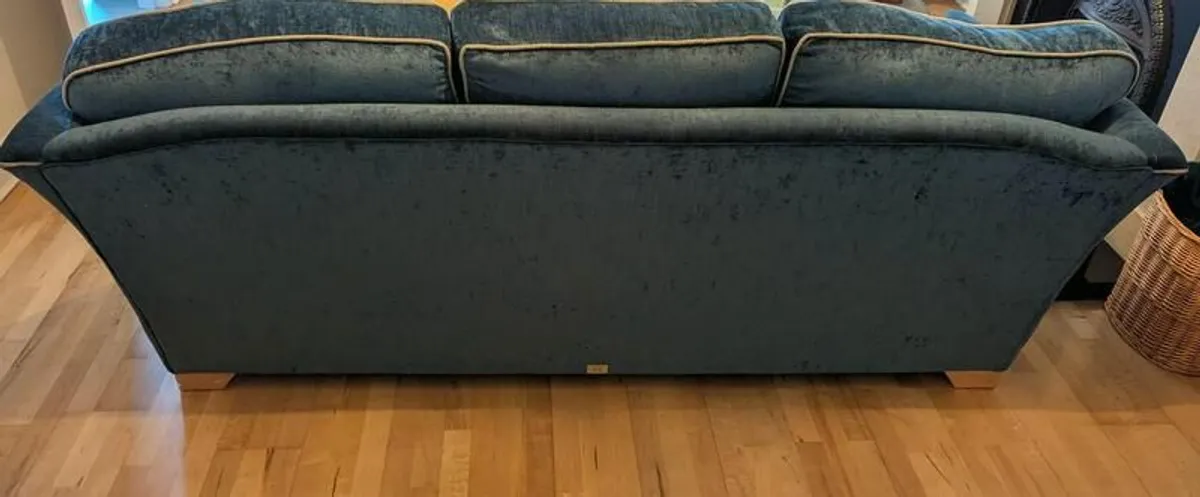 Petrol Blue Finline Sofa Couch Setee - Image 2