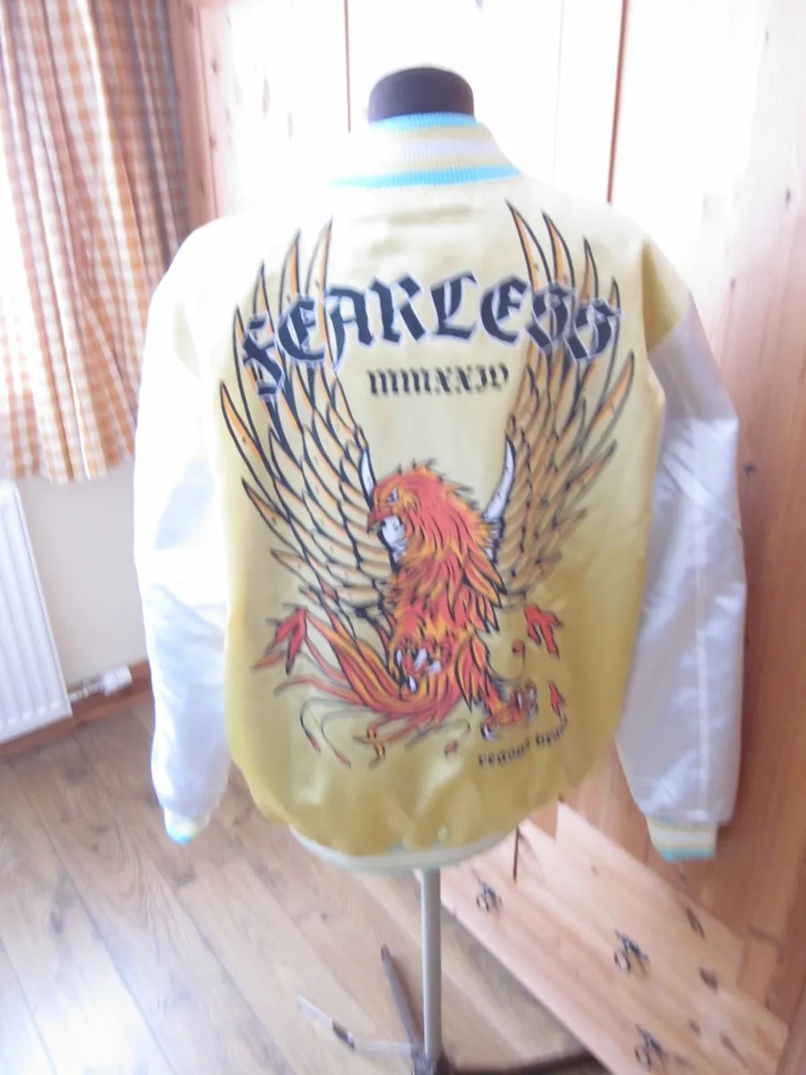 Reason Brand Fearless Mens Colourful Bomber Jacket - Image 4