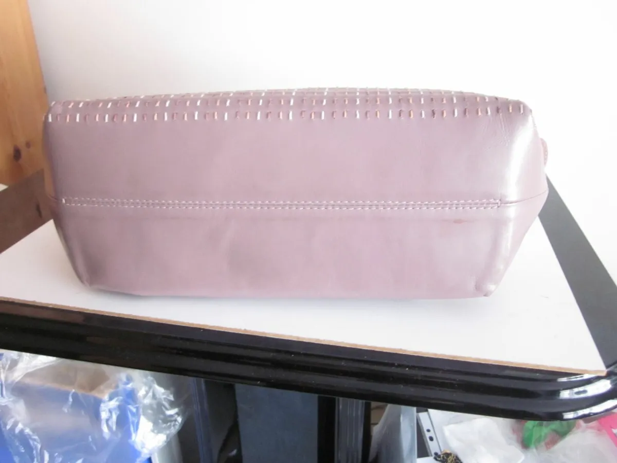 Radley Pink/Cream/Purple  Leather Grab Bag - Image 4