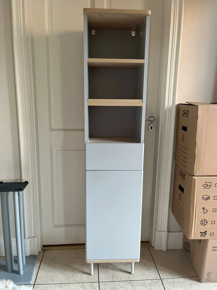 Bathroom cabinet tall grey, habitat - Image 1