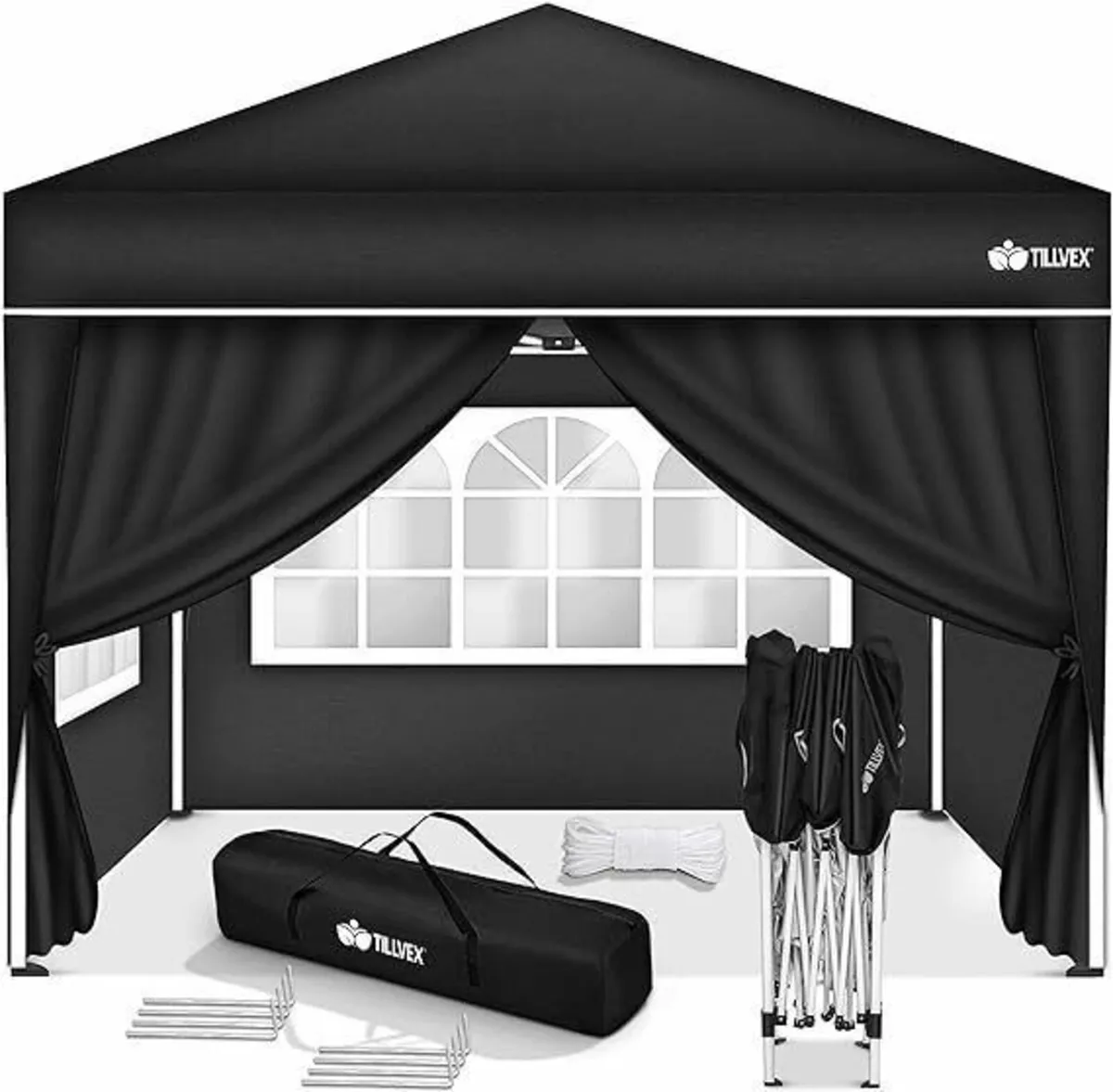 Gazebo 3 x 3 m Waterproof Pop-Up with 4 sides - Image 3