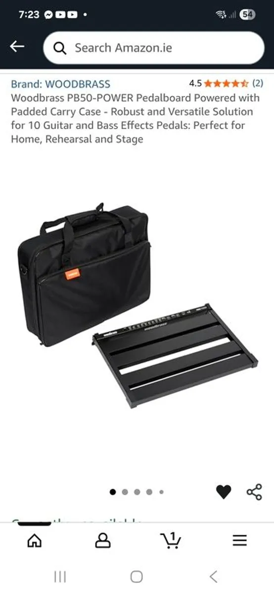 New double row pedal board with case and charger - Image 3