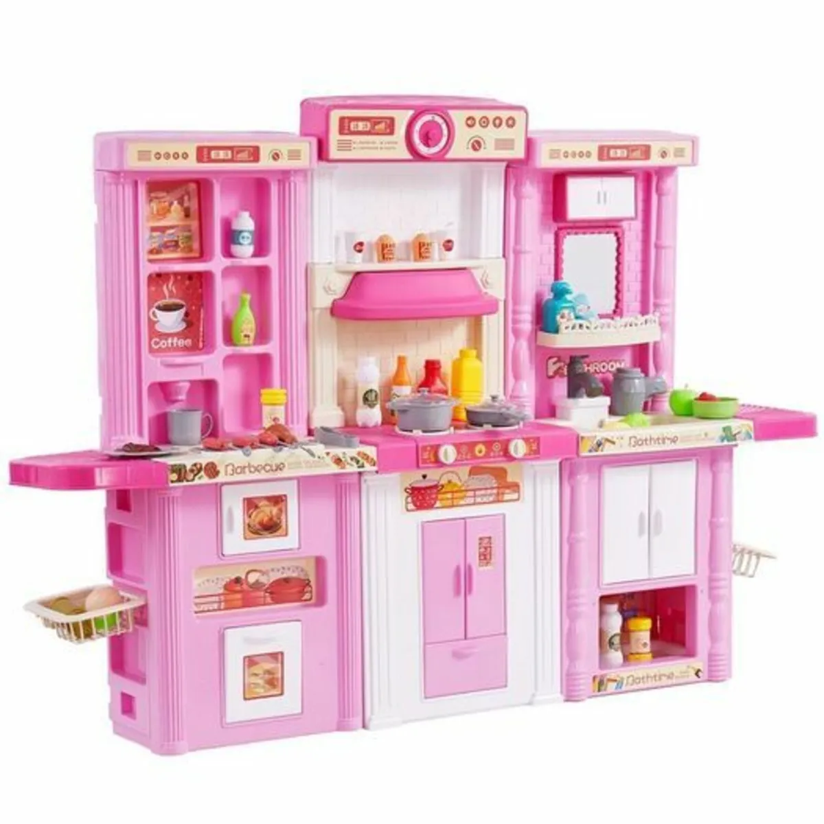 Kitchen Playset Kids Pretend Cooking Play Toy 74 P - Image 1