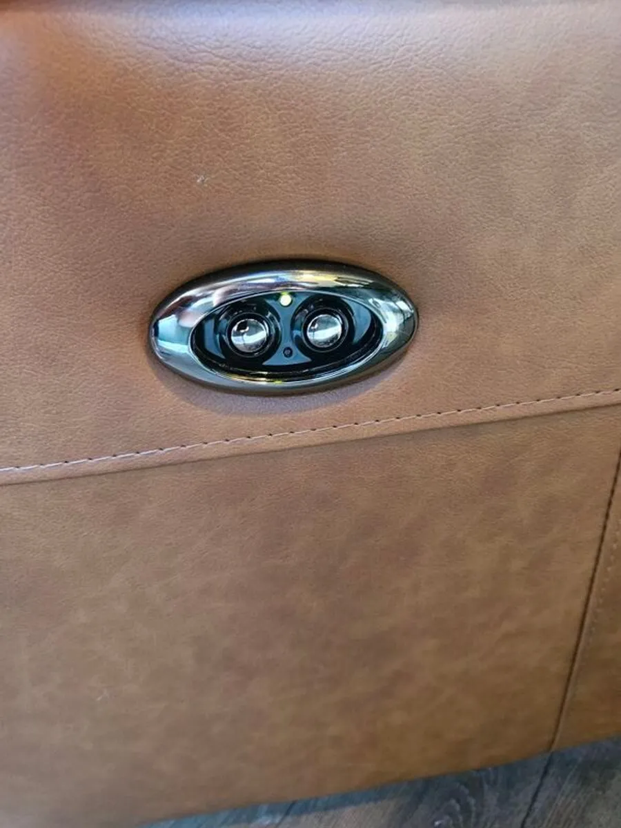 Brown Leather Electric Reclining Couch - Image 4