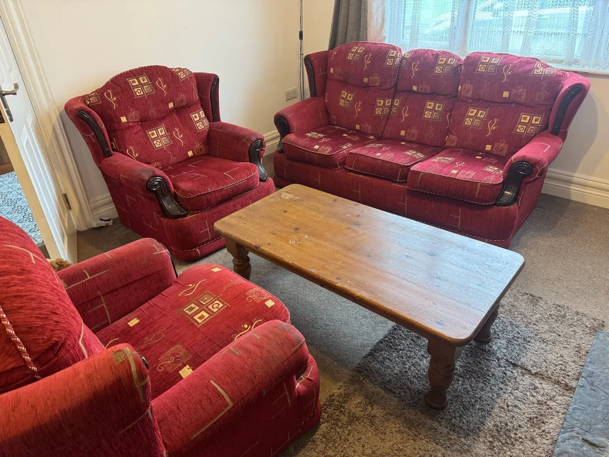 Suite of Furniture - Red - Image 1