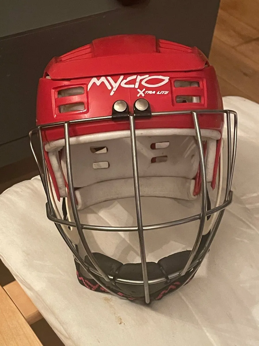 Red Mycro hurling helmet. - Image 2